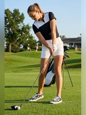 SWINGDISH Women's Traveler Spikeless Golf Shoes Coated Canvas